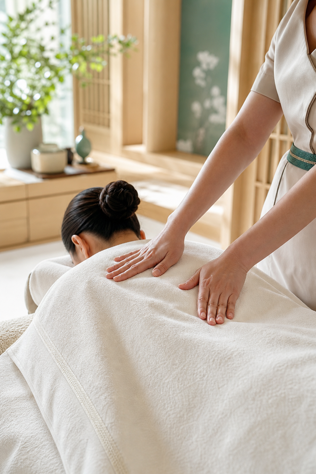 Deep tissue oil massage