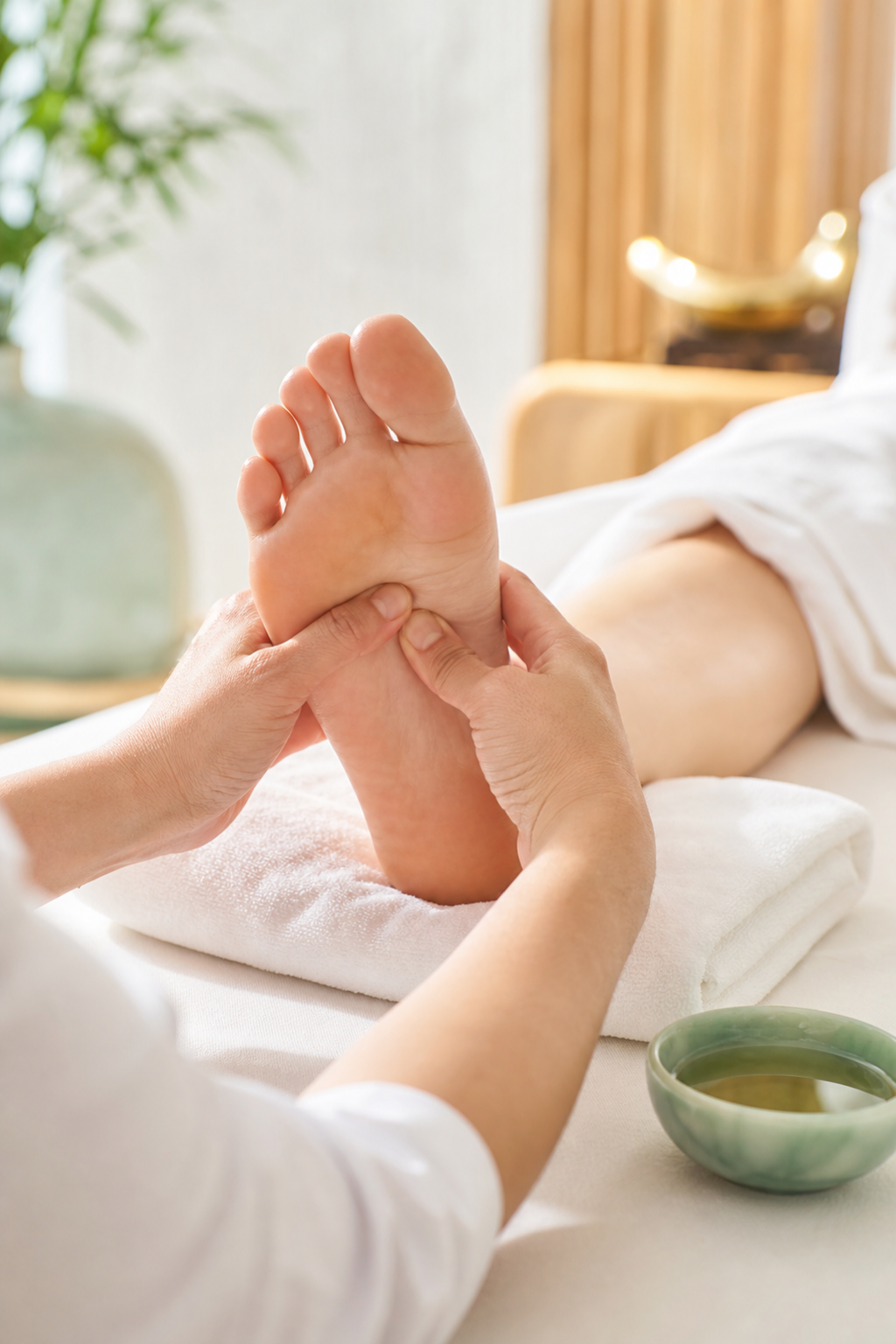 Oriental foot reflexology massage